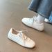 Soft Leather Version~ Thick Sole Height Increasing German Training 2025 Autumn New Style Forrest Gump Women's Casual_vogvips.com