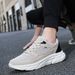 Men's Sports Leather Shoes Sneakers Synthetic Mesh Comfortable Slip Resistant Lightweight Footwear Footgear_vogvips.com
