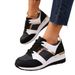 Women's Winter Lace Up Running Shoes Style Casual Color Block Sports Wedge Heel Plus Size Single Shoes New Fashion_vogvips.com