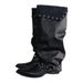 Retro Pointed Toe Studded Trouser Boots Black Chunky Heel Metal Buckle Slouch Boot Hot Girl Wasteland Style Fall Winter New_vogvips.com