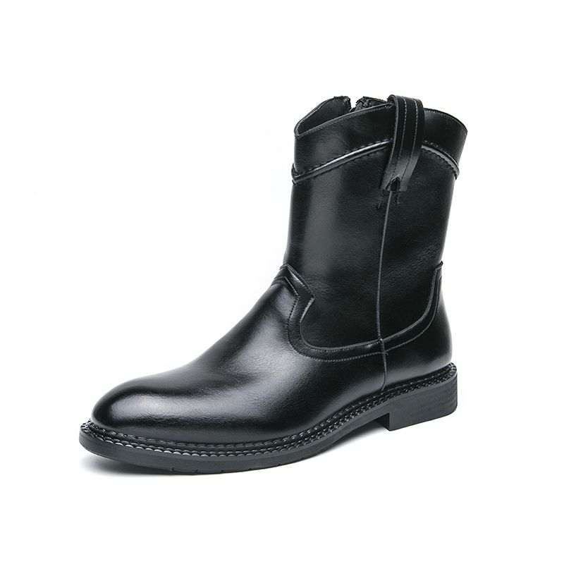 New Fashion Chelsea Boots Men's Brown Retro High-top Men's Boots European And American Fashion Boots British Gentleman Leather Boots_vogvips.com