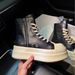 High Top New Shoes For Couples, Dark Four Season Breathable Thick Sole, High Street Trendy Board Shoes, Short Boots, Sponge Cake_vogvips.com