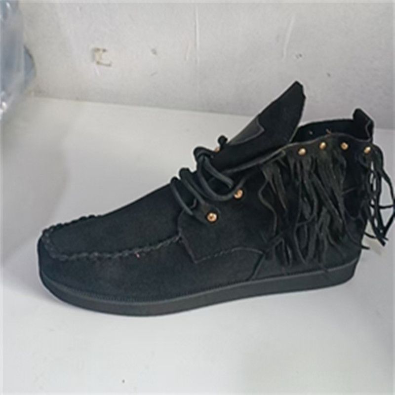 Plus Size Tassel Short For Women 2023 Autumn Winter New European And American Women's Boots Western Cowboy Style_vogvips.com