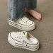2023 Summer New Thick Soles Icrease Slippers Tred All Lazy People A Slip-o Half Drag Fashio Casual Cavas Shoes_vogvips.com