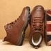 European Warm Series Winter Cotton Wool High-top Leather Shoes Cowhide Martin Fleece-lined Thickened Men's Snow Boots_vogvips.com