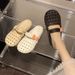 New Summer Style Closed-toe Women's Shoes, Fashionable, Breathable, Soft-soled, Non-slip Perforated Slippers For Outdoor Wear, Suitable For Students And Home Use_vogvips.com