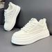 Men's Shoes Autumn Breathable Trend Versatile Casual White Board Shoes Youth Non-slip Sports Platform Cloth Shoes White Shoes_vogvips.com
