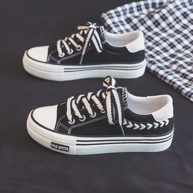 2026 Summer Thick-soled Wheat Ear Style Canvas Shoes For Casual Wear Sneakers Cloth Shoes For Women_vogvips.com