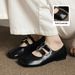 Cameido Women's Mary Jane Shoes With Square Toe Leopard Print Soft Sole And Upper Ballet Style Single Shoes For Spring_vogvips.com