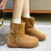 Women's Snow Boots Internet Celebrity Sheepskin Integrated Northeast 2023 New Winter Fleece-Lined Warm Casual Large_vogvips.com