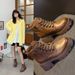 Martin Boots Women's British Style Short Boots Leather Surface Thick Sole Heightening Retro Boots Women_vogvips.com