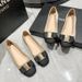 Thick Heeled Round Toed Single Shoes Women S Spring And Summer New Temperament Color Matching Shallow Mouth French Low Soft Soled_vogvips.com