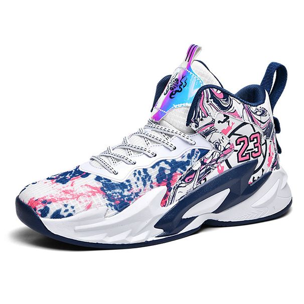 Unisex Shoes new basketball shoes high top combat boots for children boys middle and large children students training running sports_vogvips.com