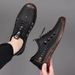 2025 Summer Men's Casual Leather Shoes Men's Shoes Hollow Soft Sole Soft Surface Beef Tendon Sole Non-slip Trend Shoes Beach Shoes Men_vogvips.com