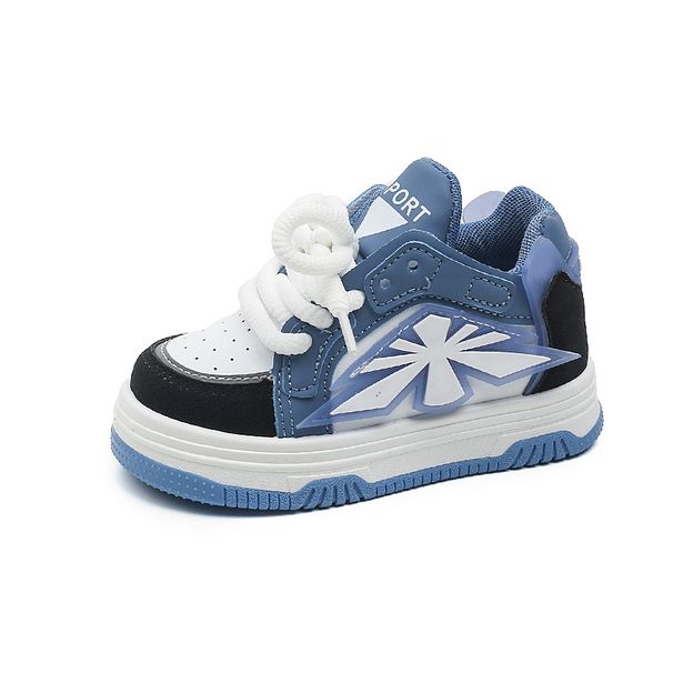 Children's Sports Shoes Boys Solid Bottom Board Shoes Girls High Top Casual Shoes Soft Soled Baby Bread Shoes_vogvips.com