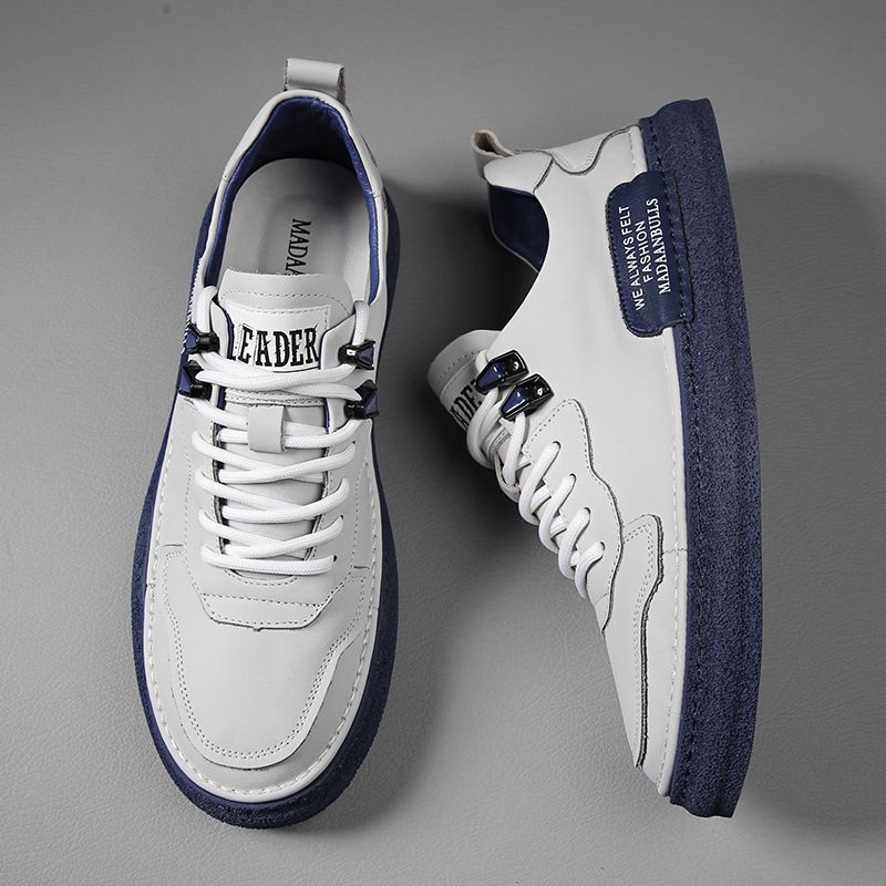 Men's small white shoes breathable board shoes men's shoes round head all match men's low-top casual shoes_vogvips.com