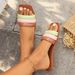 Women's Flat Sandals Square Toe Casual Slip-On Summer Plus Size New Style E Commerce_vogvips.com