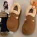 Women's Shoes Thick Soled Snow Boots For Women In Winter With Velvet Maillard Loafers New Slip On Retro_vogvips.com