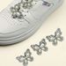 6pcs Fashion DIY Shoe Accessories Set Shoe Buckles, Butterfly Pattern Inlaid Pearls And Diamonds, Removable Accessories, Shoe Decorations_vogvips.com