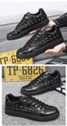 NEW A Versatile And Trendy Men's ,Sports Shoe With Crocodile Pattern Shiny Surface And Pure Black For Work_vogvips.com