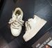 Unisex Creamy White Star Patterned Loaf Shoes Trendy Couple Sneakers Versatile New Style For Men And Women_vogvips.com