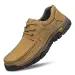 Mens Lace Up Casual Leather Shoes Oxfords Handmade Comfortable Walking Work Dress Office Travel Outdoor 250122_vogvips.com