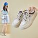 Little White Shoes Women's Mesh Breathable Heightening Shoes Half-support Board Shoes Casual Shoes_vogvips.com