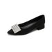 Pointed Single Shoes Women's Thick Heel Spring Temperament Shallow Mouth Rhinestone High Heels_vogvips.com