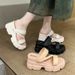 Women's High Heeled Sandals Stylish Versatile Non Slip Summer Thick Soled Roman Style Single Strap Thin Strap Simple Solid Color_vogvips.com