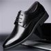 Premium Formal Oxford Shoes For Men - Waterproof PU Leather Business Dress Shoes With Classic Pointed Toe & Lace-Up Closure_vogvips.com