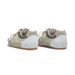 Women S Low Cut Lace Up Casual Shoes Gray White Splicing Metal Rivet Decoration Flat Bottom Lightweight And Not Tiring_vogvips.com