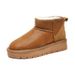 Women's Shoes Sheepskin Fur Thick Soled Snow Boots Women's Short Tube Waterproof Winter New Warm Plus Velvet Winter Cotton Shoes_vogvips.com