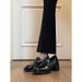Chuyuji Retro Chunky Heel Slip-on High-heeled Loafers For Women, British Style Small Leather Shoes, JK Single Shoes_vogvips.com