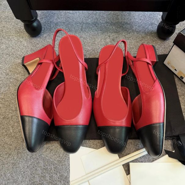 In-Stock Cross-Border Foreign Trade New New-Style Sandals With Chunky Heels, Classic Color-Blocking, Comfortable And_vogvips.com