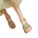 MTX Thick-Soled High-Heeled Sandal For Women Summer New National Style Color-Block Woven One-Strap Chunky Heel Women'_vogvips.com