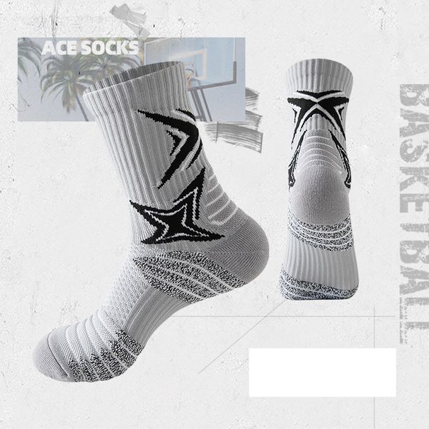 New men's sports socks elite actual combat breathable high top towel bottom professional non-slip yarn basketball socks_vogvips.com