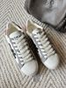 Women's Elegant White Leather X Logo Low Top Retro Sneakersfor Daily Wear_vogvips.com