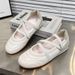 Versatile Women's Shoes - Summer Style, Unique Design, Flat Ballet-style Lace-up Leather Upper, Breathable, Low-cut, Casual Single Shoe_vogvips.com