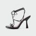 Women S Strappy Heels Chain Set Black Stiletto Sandals With Layered Shoulder Bag Sexy Evening Combo_vogvips.com