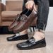 DouDou Shoes - Men's One-Piece Business Casual Leather Shoes, Lazy Loafers, High-end British Men's Shoes_vogvips.com