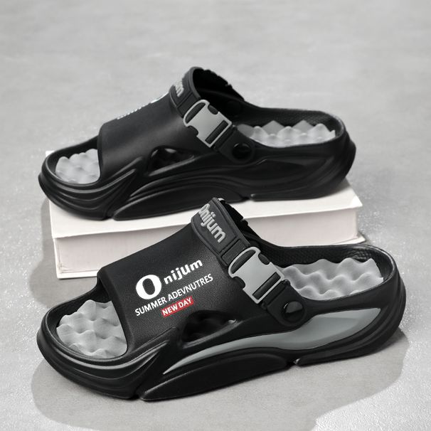 Summer Men's Massage Outdoor Sandals Beach Comfortable Indoor Slides Water Clogs Casual Shoes Men Women Home Slippers_vogvips.com