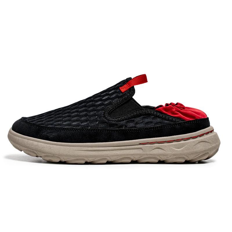 Fashion New Mesh Breathable Loafers Men Slip On Casual Shoes For Men Summer Sneakers Comfortable Half Slippers Shoes Men Chaussure Homme_vogvips.com