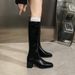 High Women's Long Women 2025 New Winter Knight Thick Heel Square Toe Brown Over-the-Knee Boots_vogvips.com