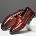 Fashion High-End Business Leather Gentleman Formal Loafers Casual Spring Low-Cut Slip-On Wooden Sole Single Shoes_vogvips.com