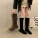 Over-the-Knee Khaki Slouch High Tube Riding Women's Shoes New Autumn Winter Pleated Slimming Long Boots_vogvips.com