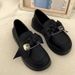 British Style Small Leather Shoes For Women 2025 Spring New Japanese JK Big Toe Shoes One Step Bow Loafers Trendy_vogvips.com