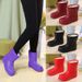 EVA One-Piece Korean Style Snow Boots New Anti-Cold Mid-Calf Furry Thickened Student Waterproof Non-Slip Type_vogvips.com