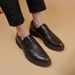Euro Step New Thick-Soled Brogue Carved Men's Height-Increasing Genuine Leather Business Lace-Up Formal Commuting Date Shoes_vogvips.com