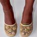 Mesh Wedge Heel Mules Women Round Toe Crystal Flower Decor Slip-On Hollow High Heeled Banquet Party Dress Slippers_vogvips.com