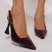 European And American Style With Pointed Toe, Buckle Closure, Patent Leather Fashion 9cm Closed-toe Sandals, Large Size_vogvips.com